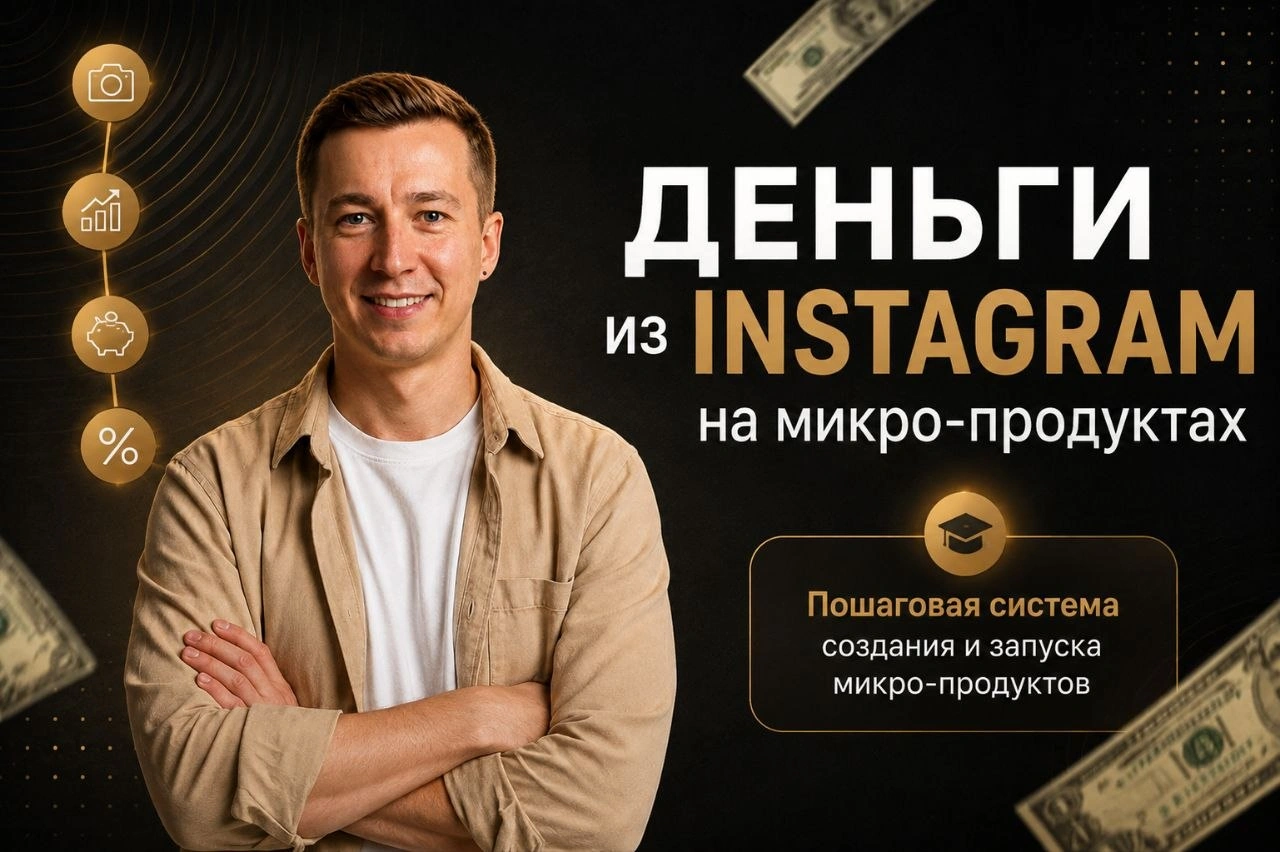 Курс «Деньги из Instagram на микро-продуктах» — пошаговая система создания и запуска